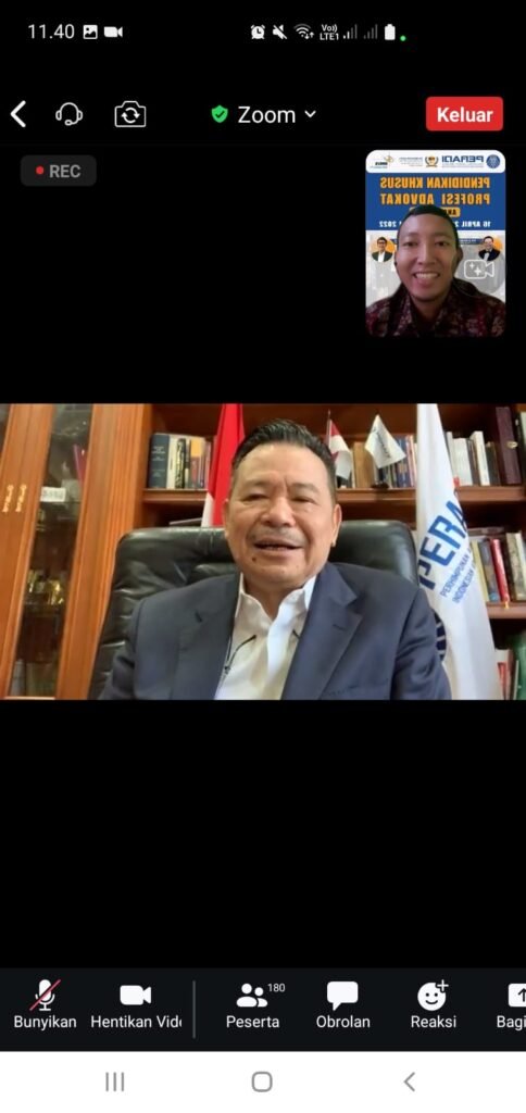 zoom meeting dengan Proff Otto Hasibuan